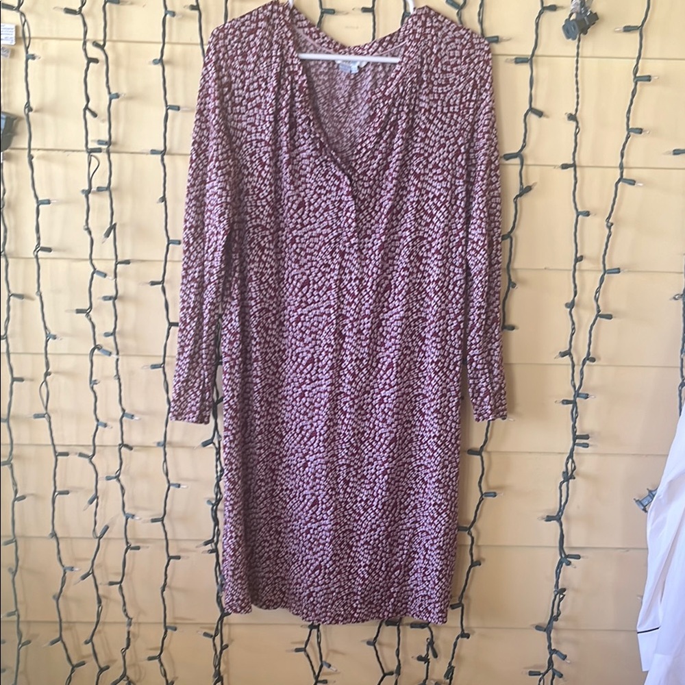 Boden Elegant Purple Patterned Dress